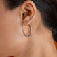 Wire Wrap Silver Hoops
