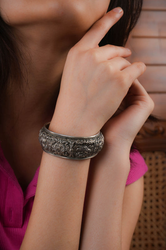 Intricate Open Bangle