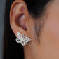 Beautiful Wings Silver Butterfly Earrings