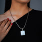 Lunar Grid Moonstone Pendant