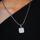 Moonstone Square Silver Pendant