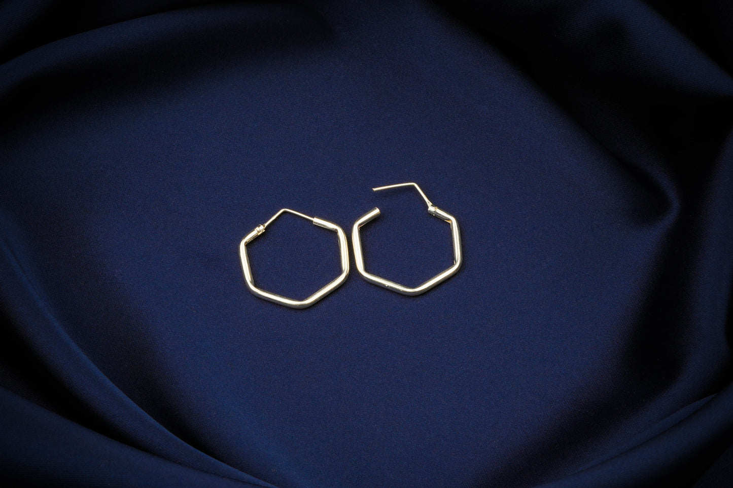 Silver Hexa Hoops