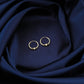 Ethnic Ball Silver Hoops