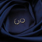 Ethnic Ball Silver Hoops
