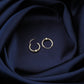 Ethnic Ball Silver Hoops