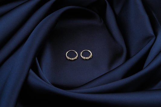 Mini Silver Filigree Hoops