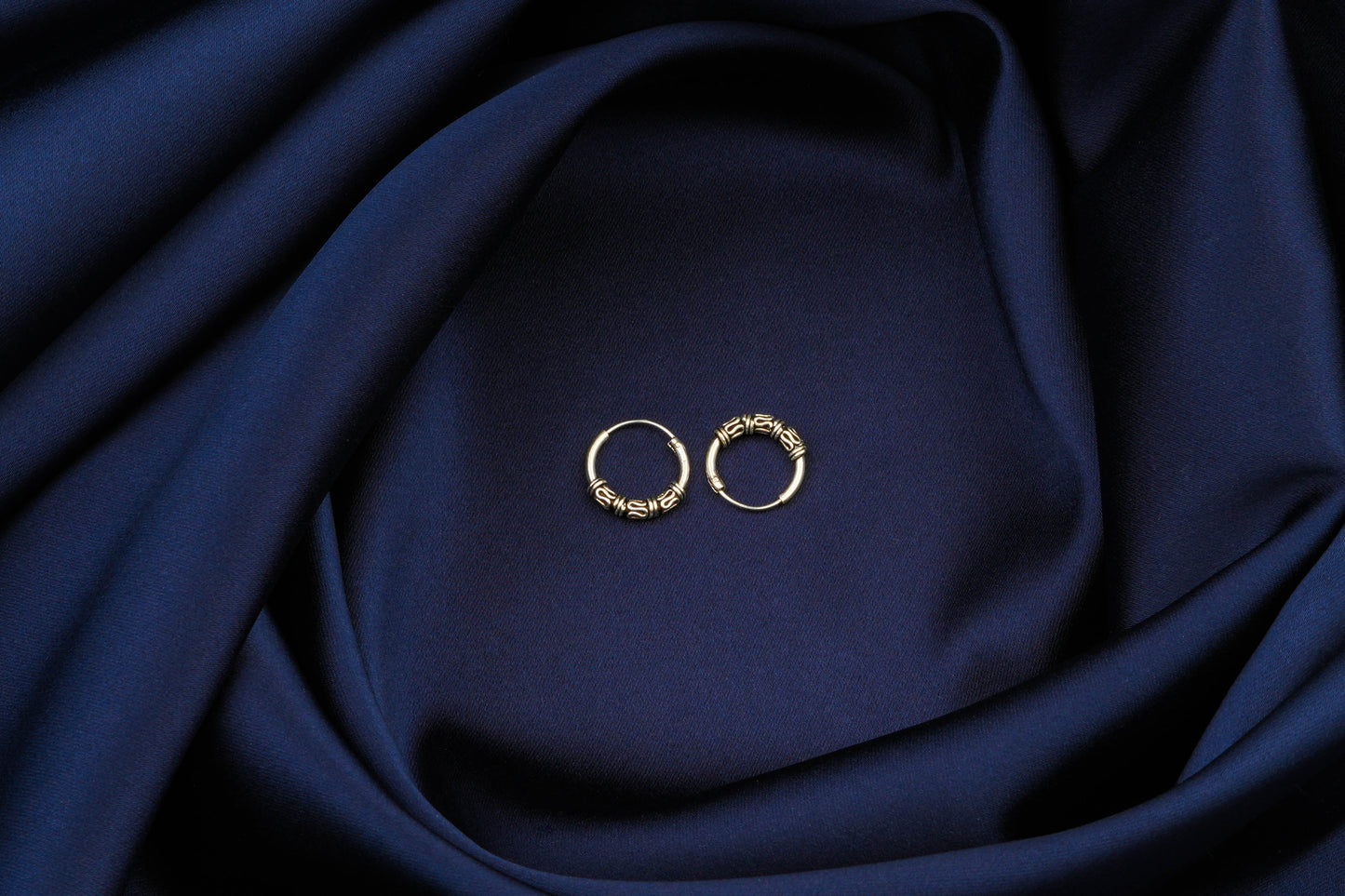 Mini Silver Filigree Hoops