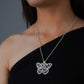 Beautiful Wings Silver Butterfly Pendant Necklace