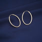 Silver Oval Hoops