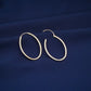 Silver Oval Hoops