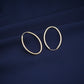 Silver Oval Hoops