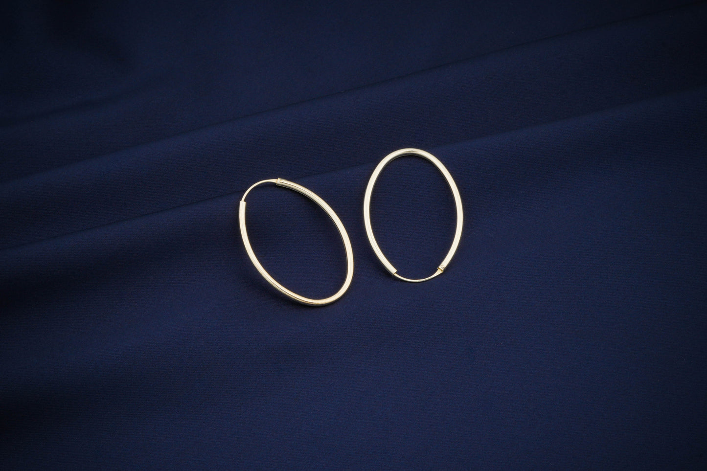 Silver Oval Hoops