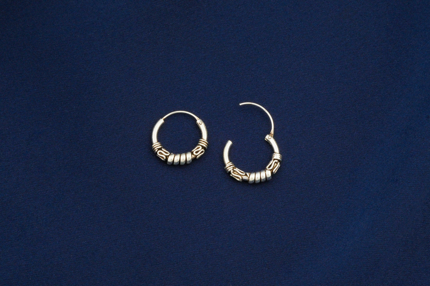 Mini Spiral Silver Hoops