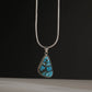 Chrysocolla Triangle Silver Pendant