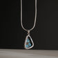 Chrysocolla Triangle Silver Pendant