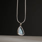 Larimar Triangle Silver Pendant