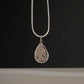 Ammonite Drop Silver Pendant