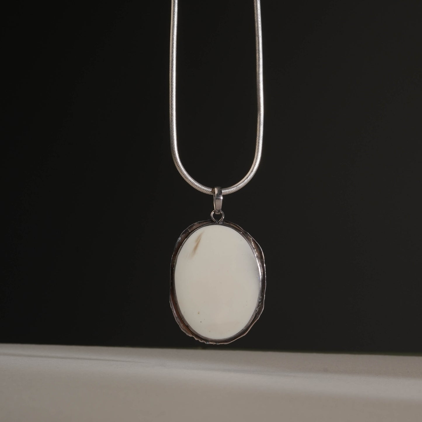 Harmony Mother Of Pearl Silver Bird Pendant