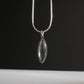 Teardrop Green Amethyst Silver Pendant