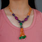 Natural Multistone And Silver Beads Necklace