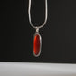 Teardrop Carnelian Silver Pendant