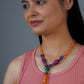 Natural Multistone And Silver Beads Necklace