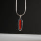 Teardrop Carnelian Silver Pendant