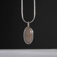 Ammonite Oval Silver Pendant