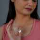 My Golden Heart  Silver Pendant