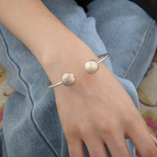Double Ball Silver Bracelet