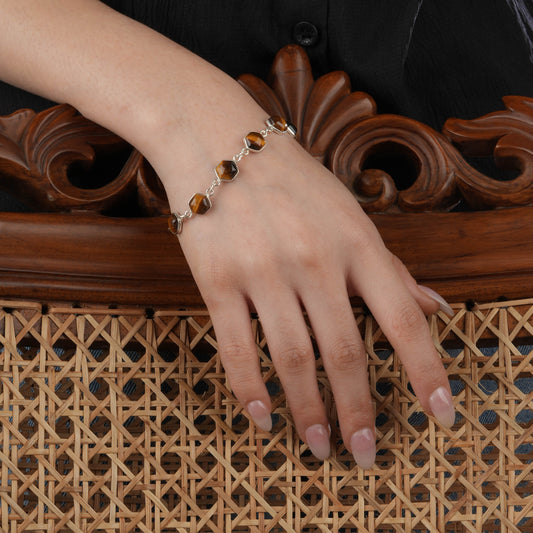 Hexagonal Sun Stone Bracelet