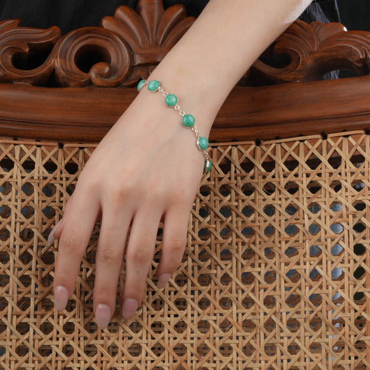 Hexagonal Green Onyx Bracelet