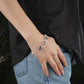 Mystic Stone and Silver Bracelet