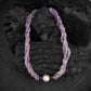 Amethyst Multi Strand Pearl Pendant Necklace Set