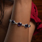 Amethyst Ovals Silver Bracelet