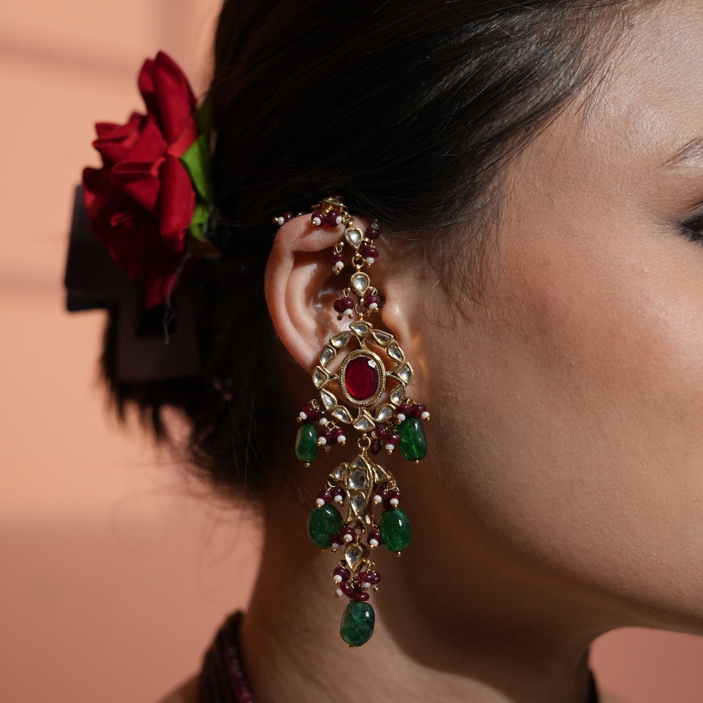 Ethnic Kundan Gold-Plated Silver Necklace