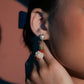 Woven Pearl Bead Silver Earrings