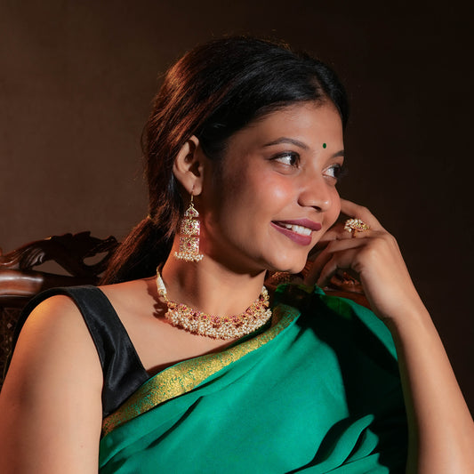 Heera Panna Exclusive  Jadau Choker Set