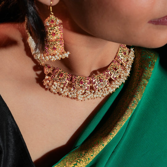 Heera Panna Exclusive  Jadau Choker Set