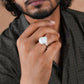 Moonstone Drop Silver Ring