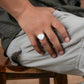 Moonstone Drop Silver Ring