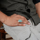 Aqua Drop Natural Aquamarine Silver Ring