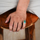 Blue Dusk Chrysocolla Oval Silver Ring