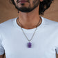 Amethyst Lord Ganesha  Silver Pendant