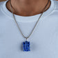 Lapis Lazuli Lord Ganesha Silver Pendant