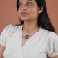 Lapis Lazuli Lord Ganesha Silver Pendant