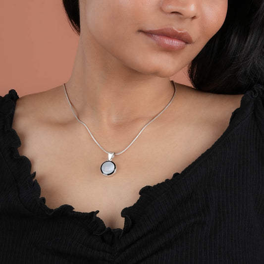 Mother Of Pearl Silver Pendant