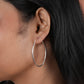 Oval Silver Hoops(5.5cm)