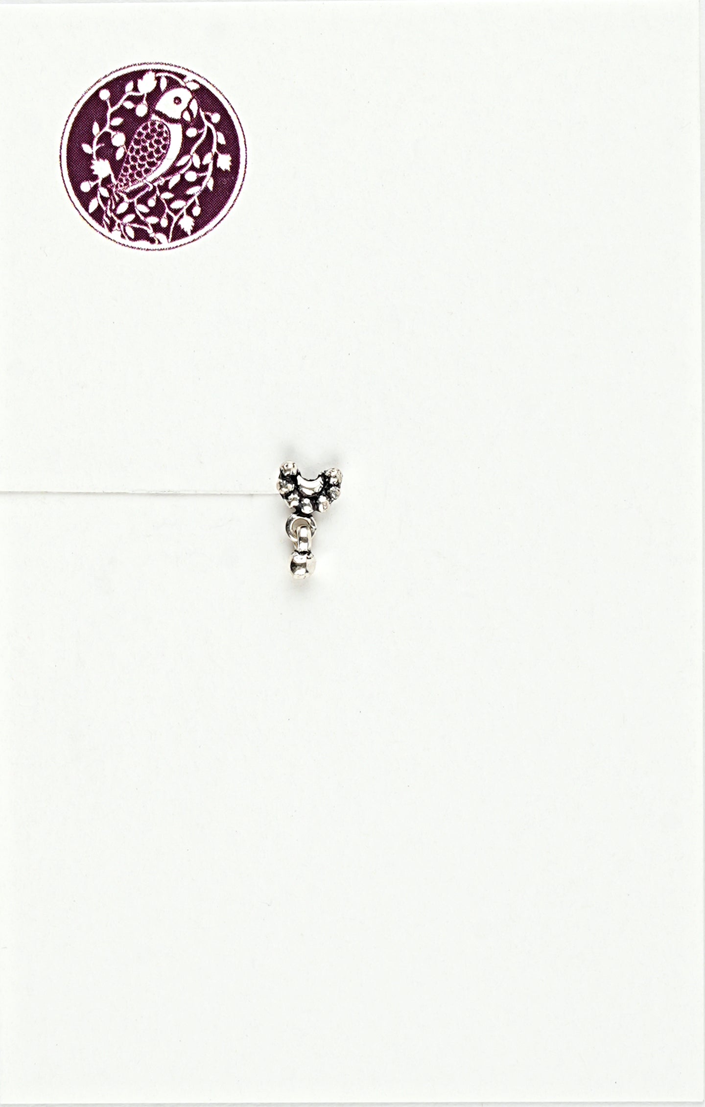 Moon Drop Silver Nose Pin