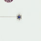 Hexagonal Lapis Silver Nose Pin